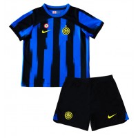 Otroški Nogometni dresi Inter Milan Domači 2023-24 Kratek Rokav (+ Kratke hlače)